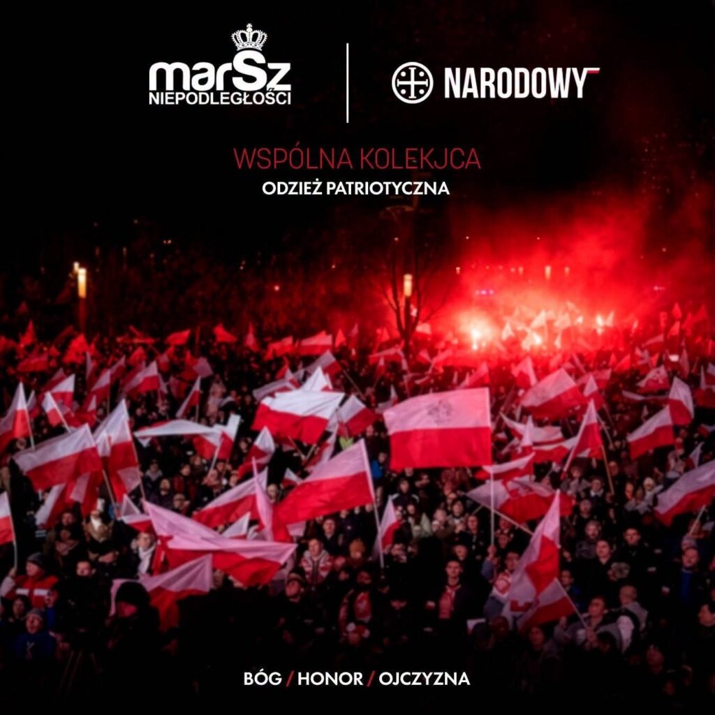 Oficjalne gadżety Marszu Niepodległości w sklepie Narodowy -bluzy, koszulki i kominy
