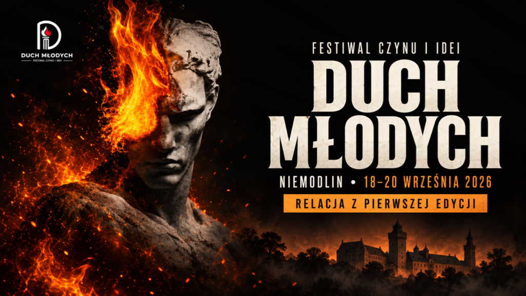 Bartosz Malewski i Krzysztof Bosak podczas spotkania na Festiwalu Duch Młodych w Niemodlinie.