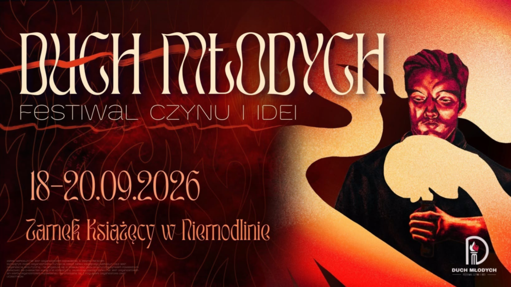 Plakat Festiwalu Duch Młodych 2026, 18–20 września, Zamek Książęcy w Niemodlinie