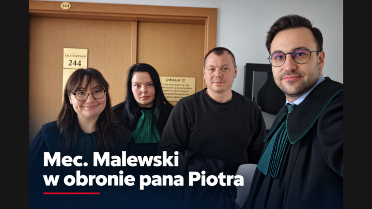 Brutalna interwencja policji. Prezes Bartosz Malewski stanął w obronie pana Piotra.
