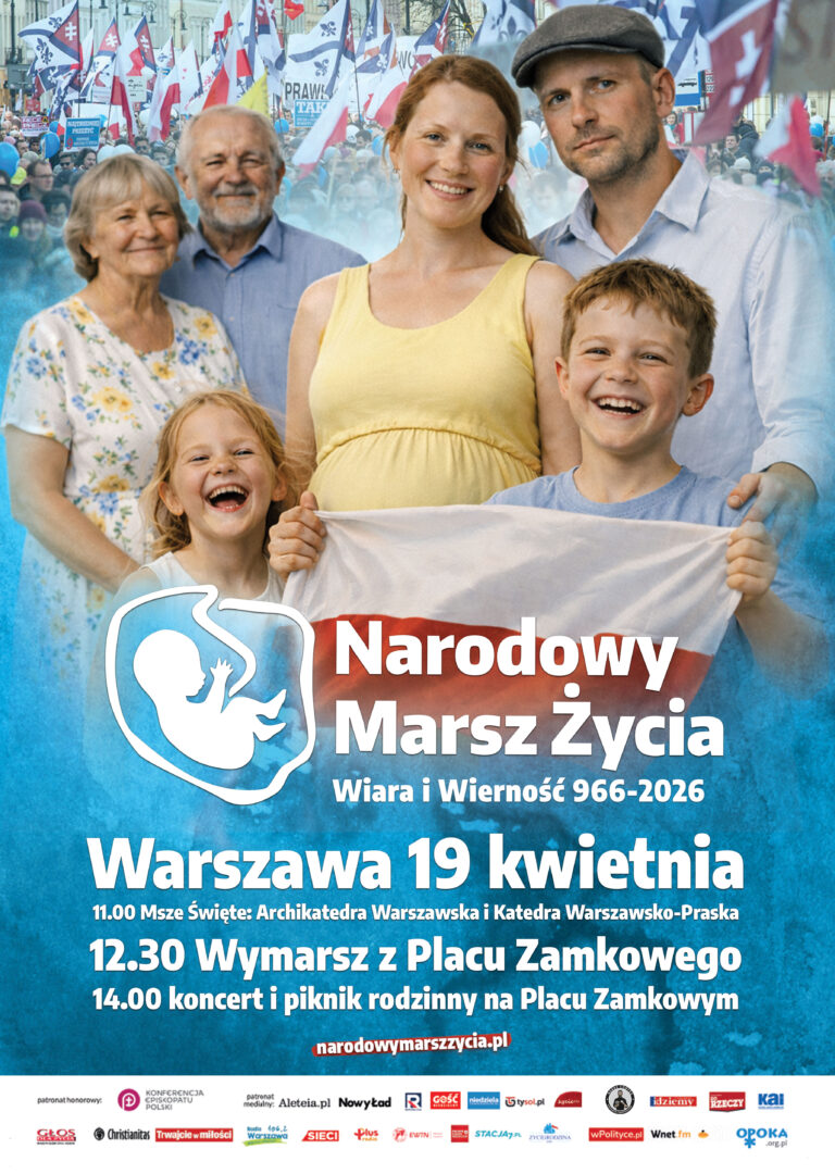 Narodowy Marsz Życia 2026 – bądź z nami 19 kwietnia w Warszawie
